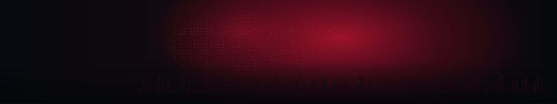 BISO+ Dark Red Digital Skyline Background